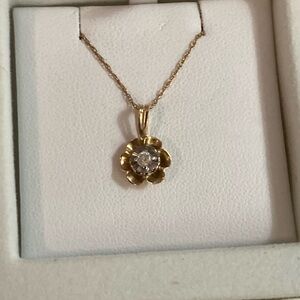 10k Yellow Gold Diamond Necklace